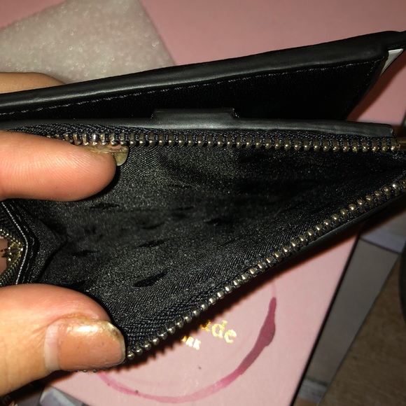 NWT Kate Spade sm Zip bifold Patterson Drive black - Picture 4 of 6